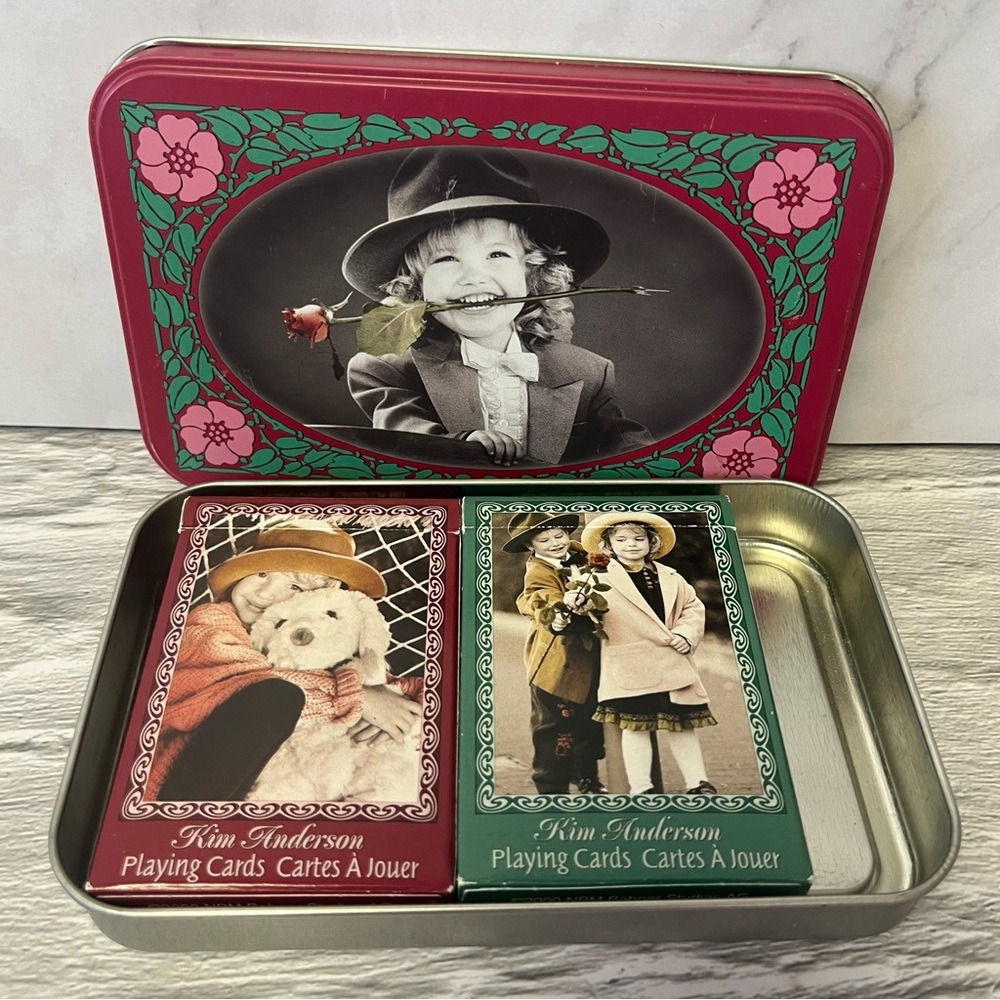 Vintage Kim Anderson Collectible Bicycle Playing Cards In Tin 2000